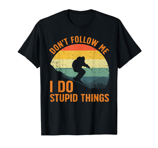 Cool Skiing Design For Men Women Snow Skier Ski Lover Skiing T-Shirt
