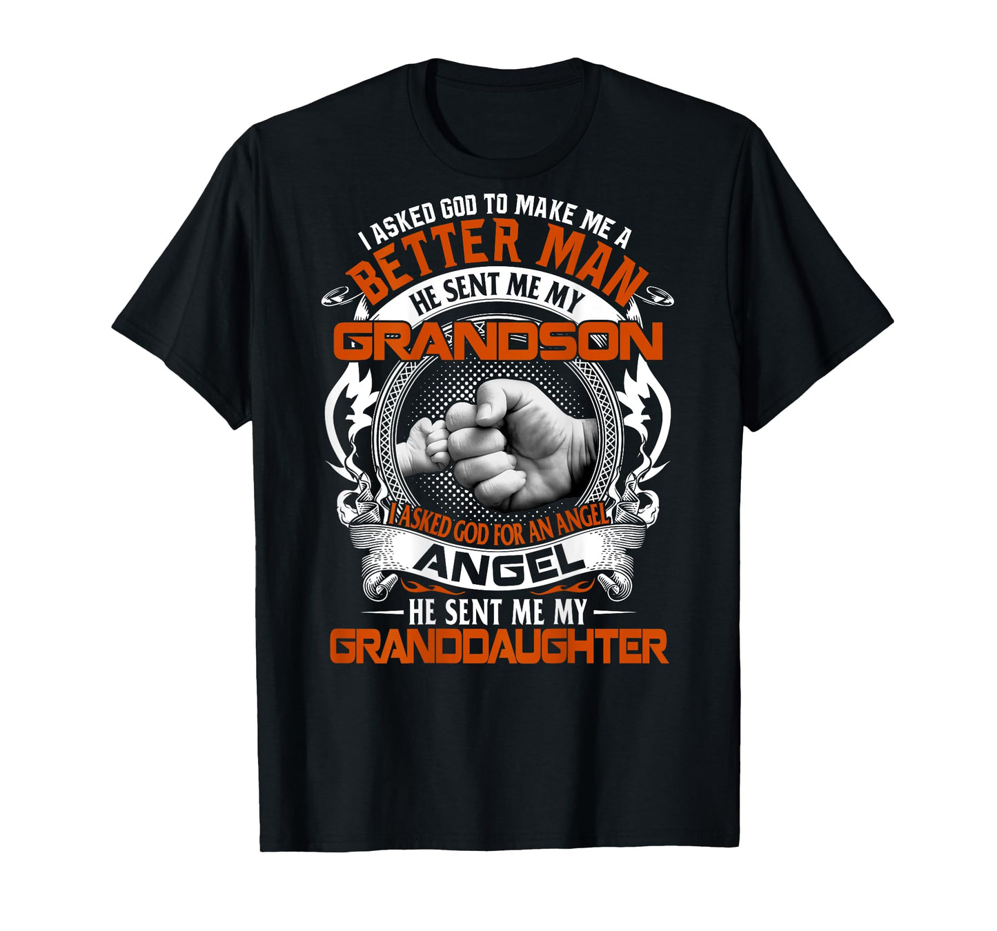 Grandpa Grandson Granddaughter Better Man Father's Day T-Shirt