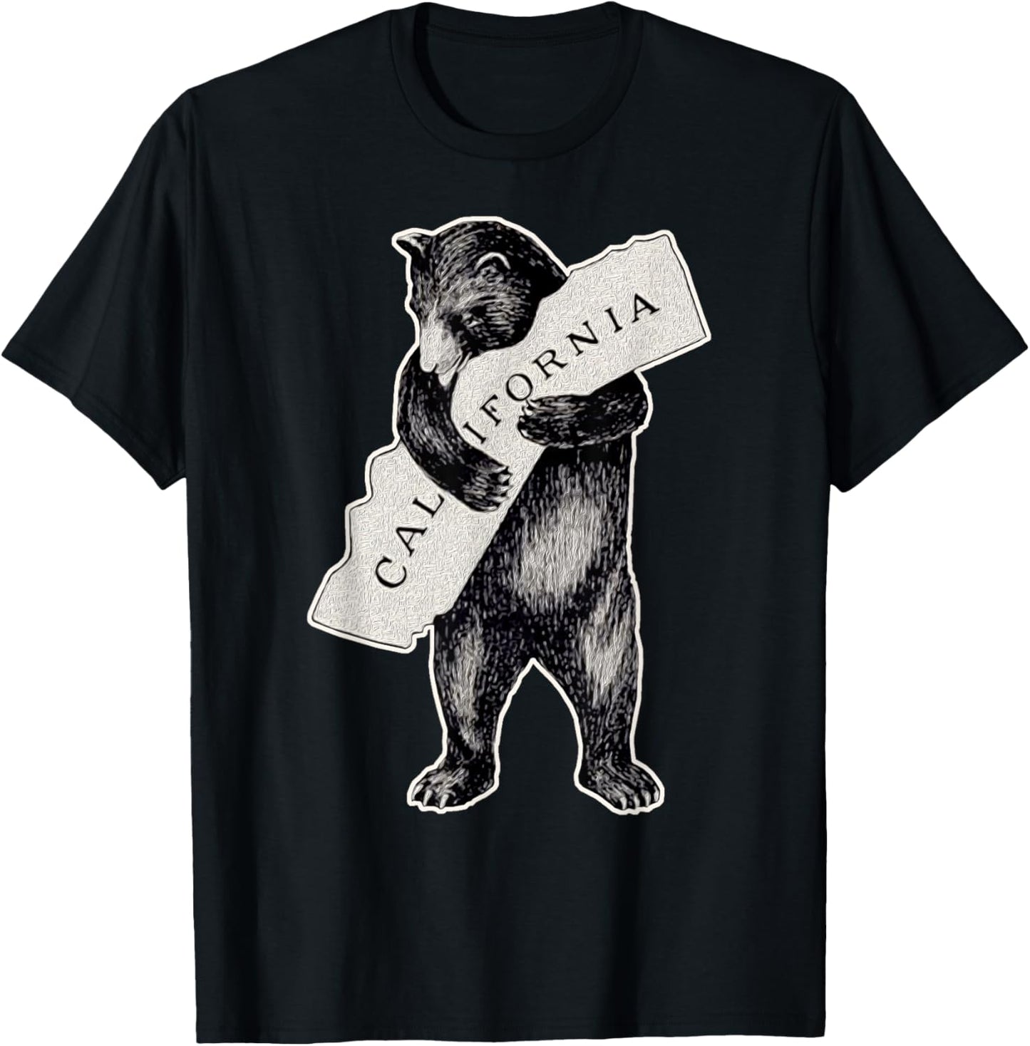 Bear Hug I Love California Shirt Art-Retro Vintage Cali Bear T-Shirt