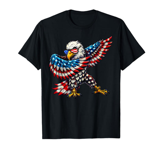 American Flag Bald Eagle Patriotic Eagle 4th of July USA T-Shirt