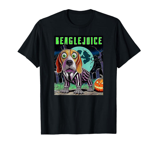 Halloween Beaglejuice Beagle Fun Dog Breed Owners Costume T-Shirt