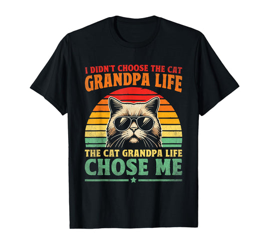 Cat Grandpa Life Cat Lover Grandpa Cat Grandfather T-Shirt for Men