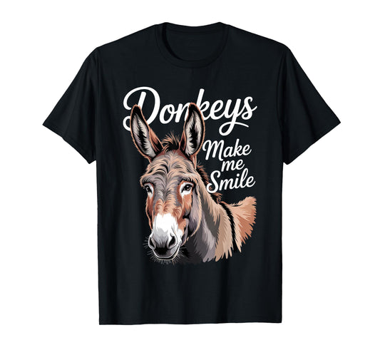 Cute Donkey Art for Men Women Kid Safari Animal Donkey Lover T-Shirt