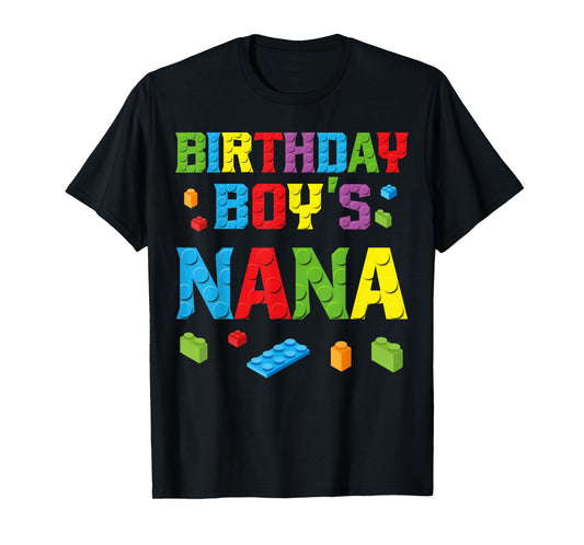 Master Builder Birthday Boy's Nana Building Bricks Blocks T-Shirt