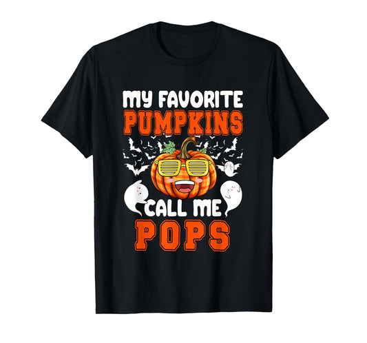 My Favorite Pumpkin Call Me Pops Halloween Family Lover T-Shirt