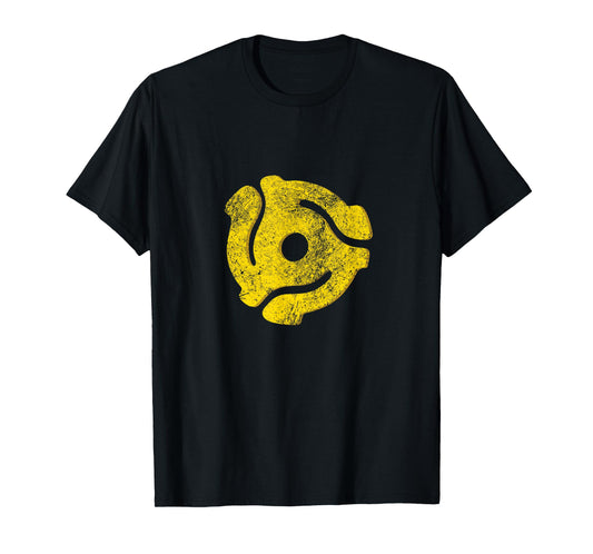 DJ 45 RPM Adapter Vintage Style Turntable Record Disc Jockey T-Shirt