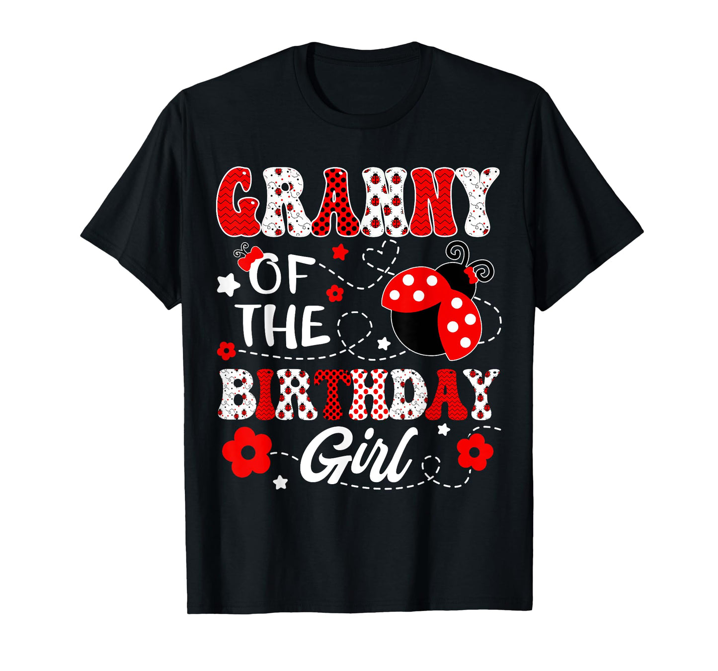 Granny Of The Birthday Girl Lady Bug Birthday Party T-Shirt