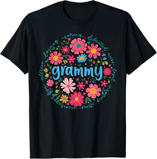 Grammy Mothers Day For Grandma Wildflower Floral Women T-Shirt