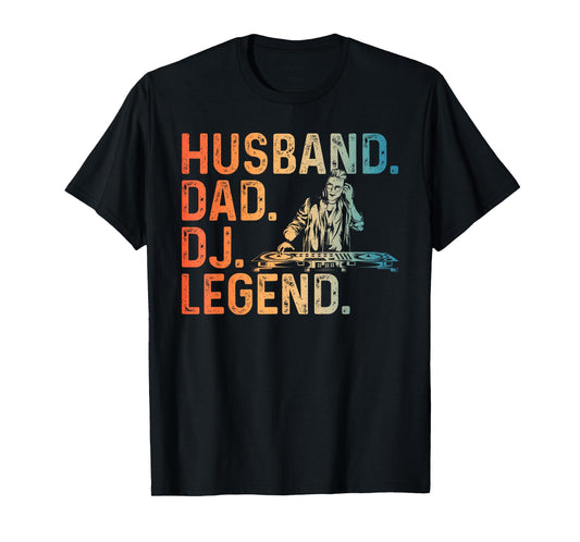 DJ Art For Husband Dad Music Producer Disc Jockey Techno DJ T-Shirt