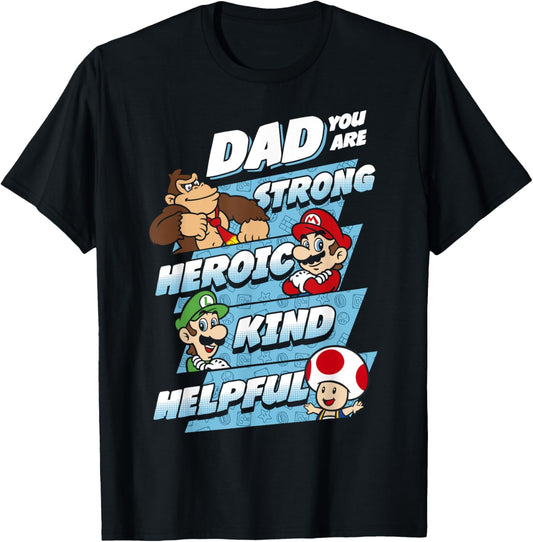 Nintendo Super Mario Dad You Are Big Chest Poster T-Shirt