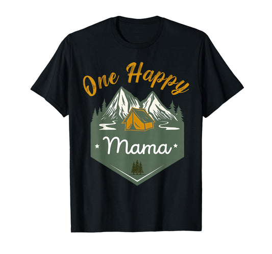One Happy Mama of The Camper First Birthday Boy Girl Camping T-Shirt