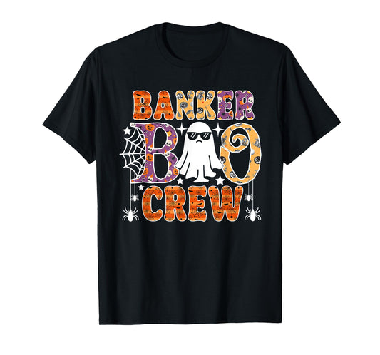 Banker Boo Crew Funny Ghost Halloween Costume T-Shirt