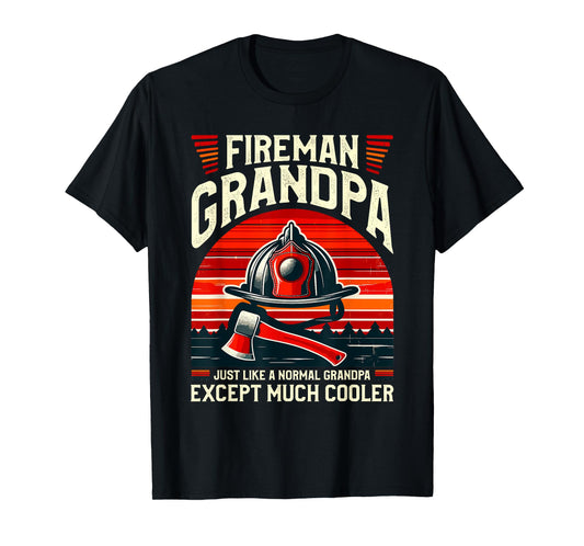Fireman Grandpa Firefighter Firefighting Grandfather T-Shirt