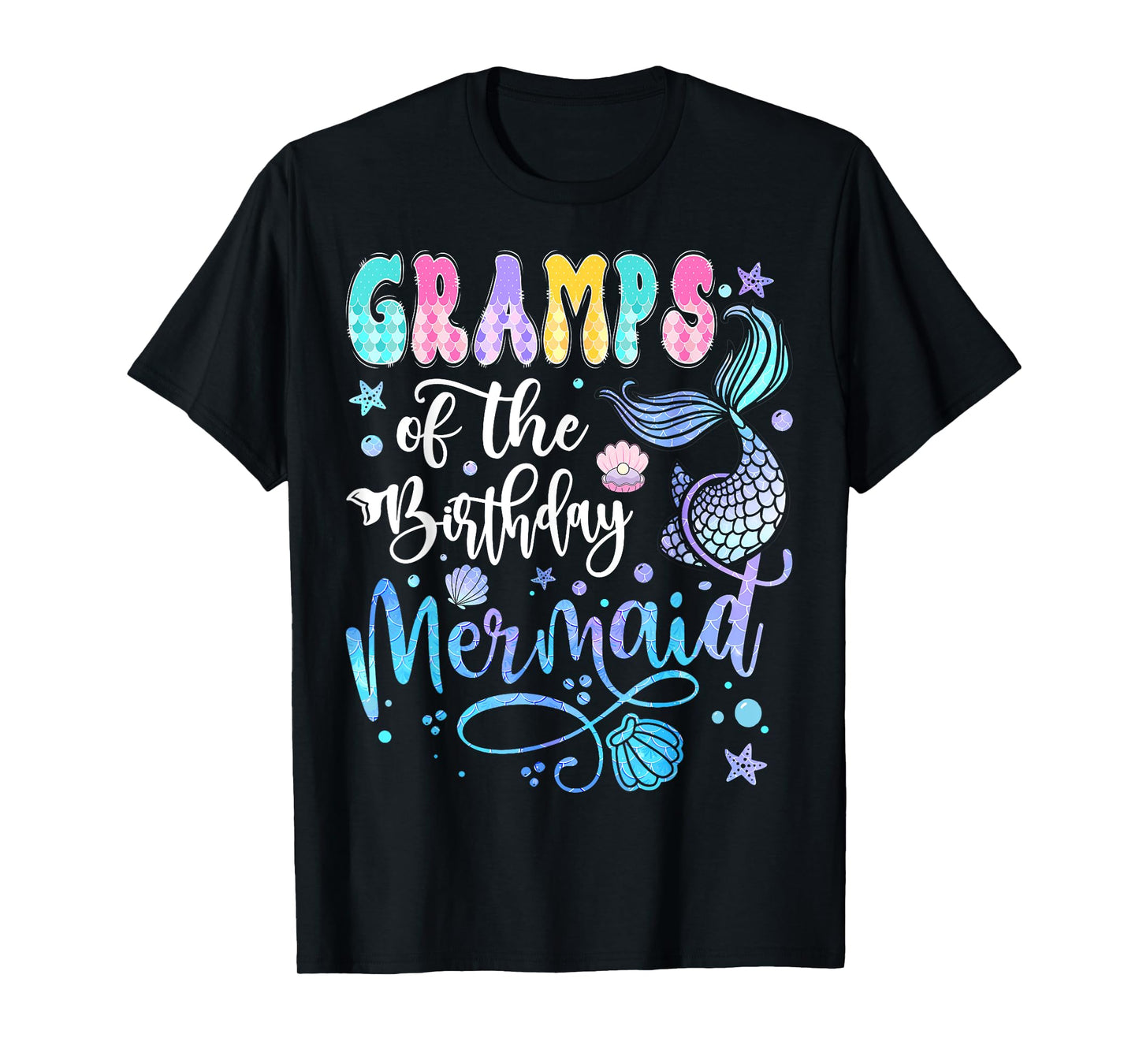 Gramps Of The Birthday Mermaid Bday Girl Party T-Shirt
