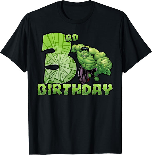 Marvel Avengers Hulk Smash 3rd Birthday T-Shirt