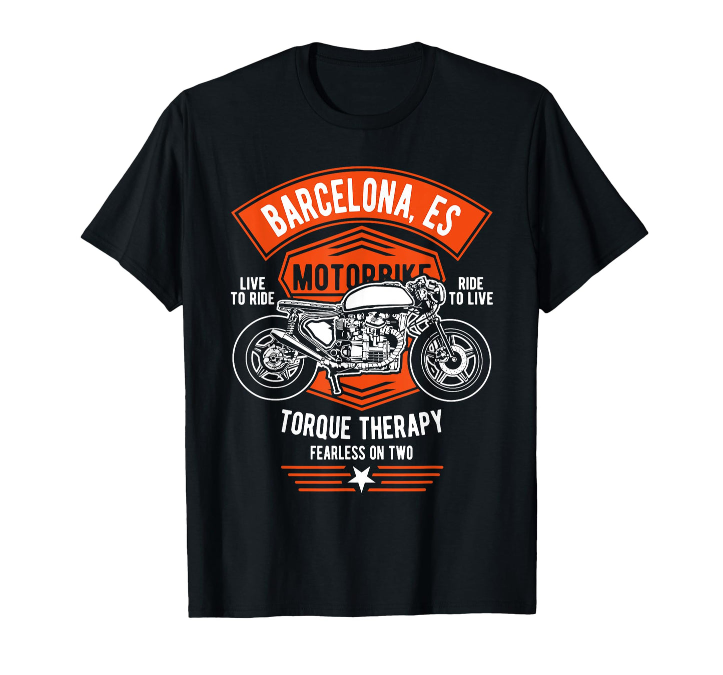 Barcelona ES España Spain Retro Motorcycle Design T-Shirt