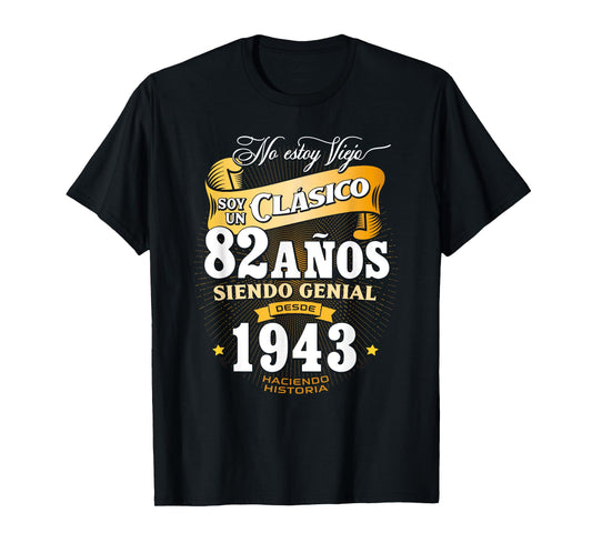 82nd Birthday gift for Men in Spanish Regalo cumpleanos 82 T-Shirt