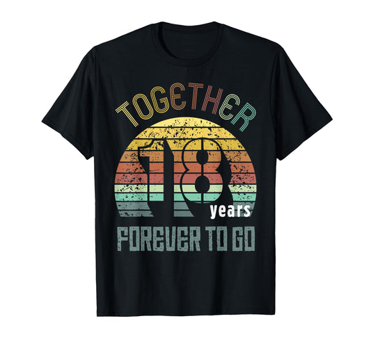 18th Years Wedding Anniversary Gifts For Couples Matching T-Shirt