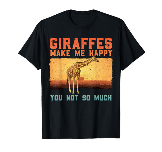 Cute Giraffe Design For Men Women Adult Safari Giraffe Lover T-Shirt