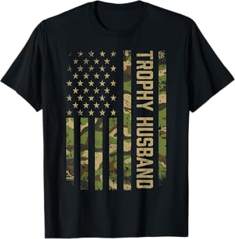 Patriotic Husband American Flag Camo Husband Trophy Husband T-Shirt