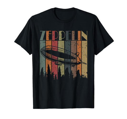 Vintage Zeppelin Funny Sunset Airship Pilot Dirigible Lovers T-Shirt