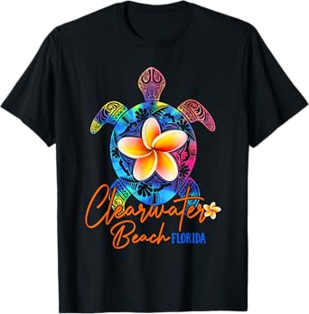Clearwater Beach Florida Tie Dye Sea Turtle Vacation 2025 T-Shirt for Men Women Girls Kids