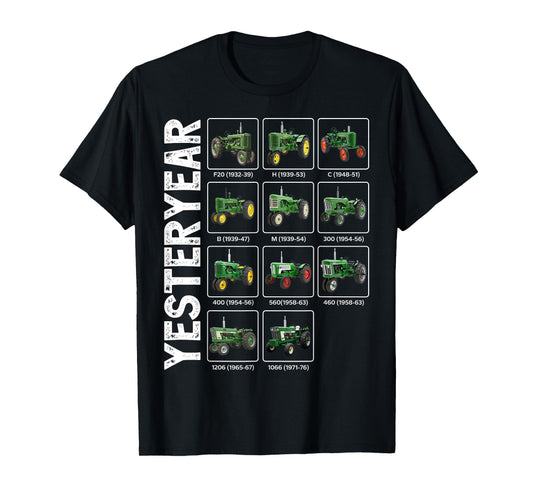 Retro Green Tractor Yesteryear Vintage T-Shirt