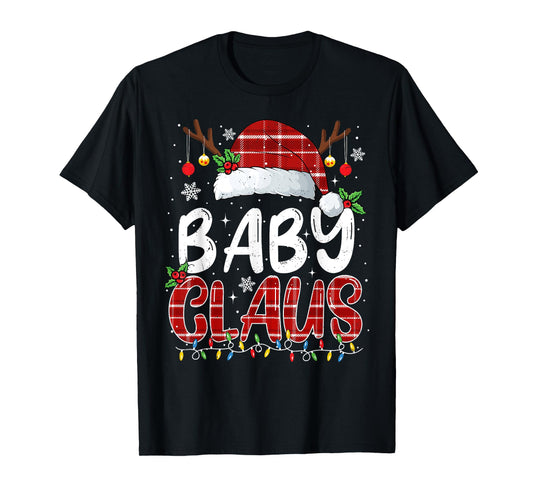 Baby Claus Christmas Lights Pajama Family Matching T-Shirt