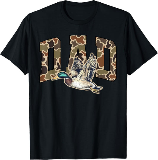 Hunting Dad Duck Camouflage Camo Preppy Camo Dad Camo Mens T-Shirt