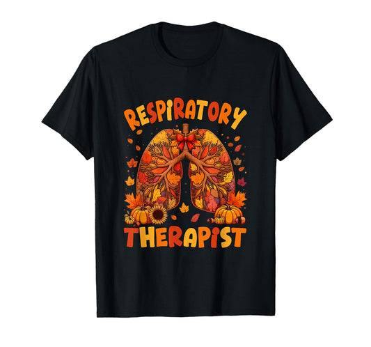 Respiratory Therapist Colorful Lung Thanksgiving Medical T-Shirt
