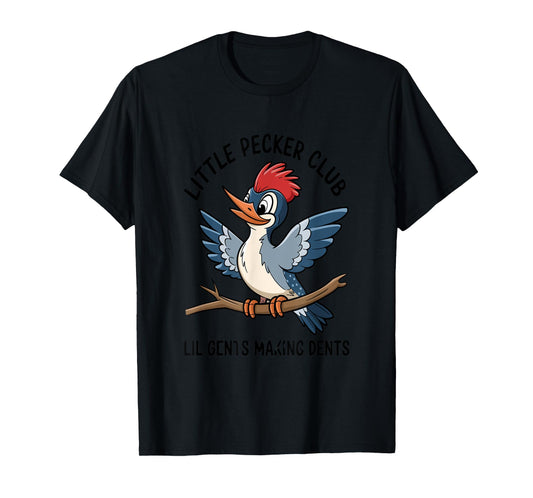 Cute Cartoon Woodpecker Club Nature Lovers T-Shirt