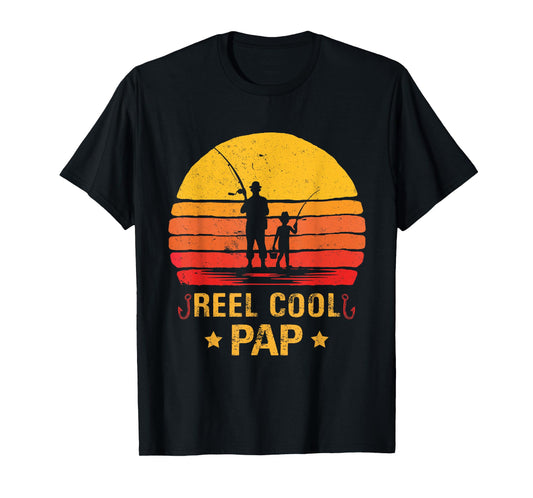 Reel Cool Pap T-Shirt Fishing Fathers Day T-Shirt