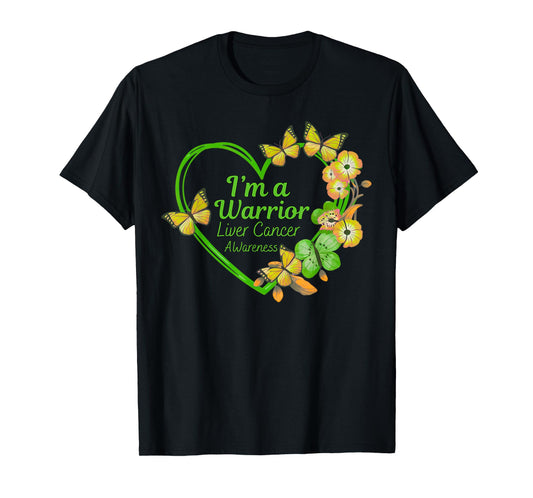 I Wear Green Flower Support Liver Cancer Awareness T-Shirt