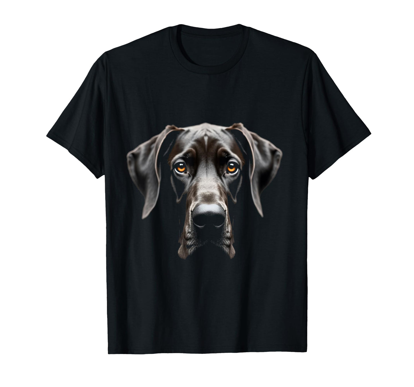 Black Great Dane Dog Great Dane Face T-Shirt