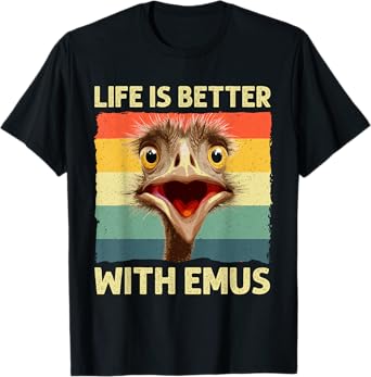 Cool Emu Art For Men Women Australia Bird Animal Emu Lover T-Shirt