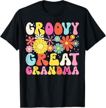 Groovy Great Grandma Retro Matching Family Baby Shower T-Shirt