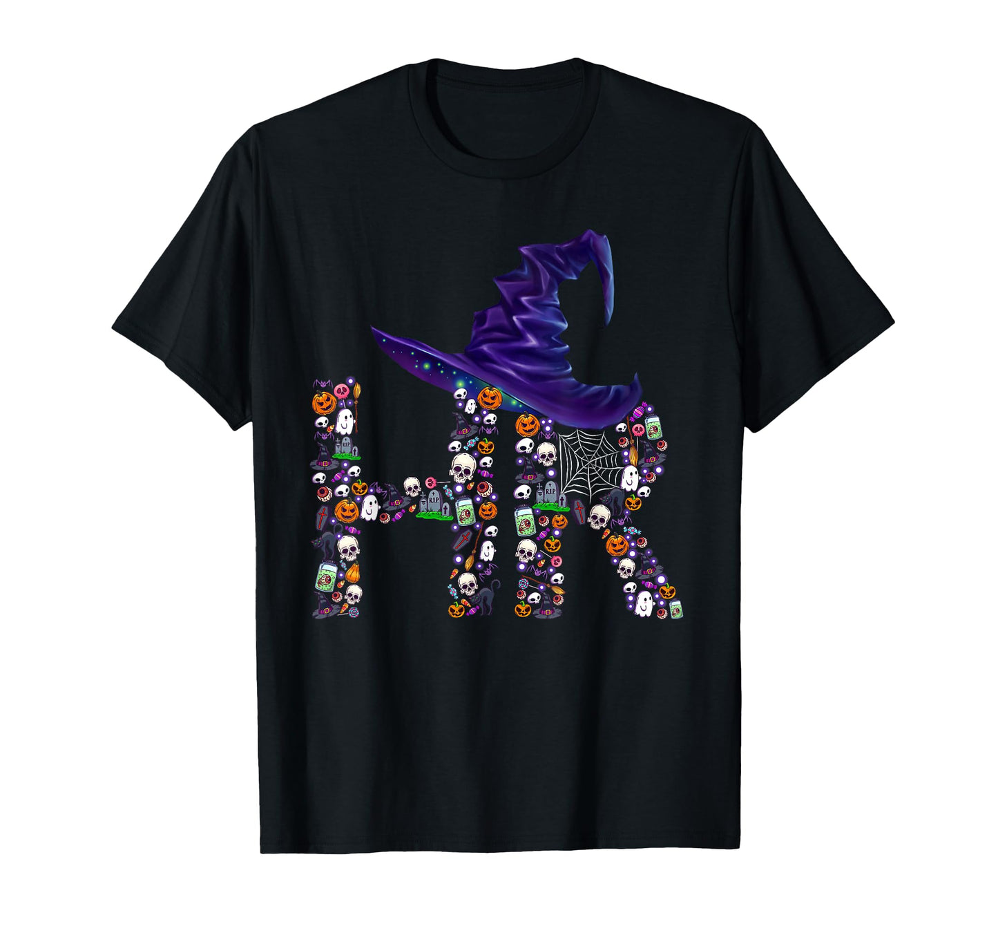 Funny HR Witch Human Resources Pumpkin Halloween Costume T-Shirt