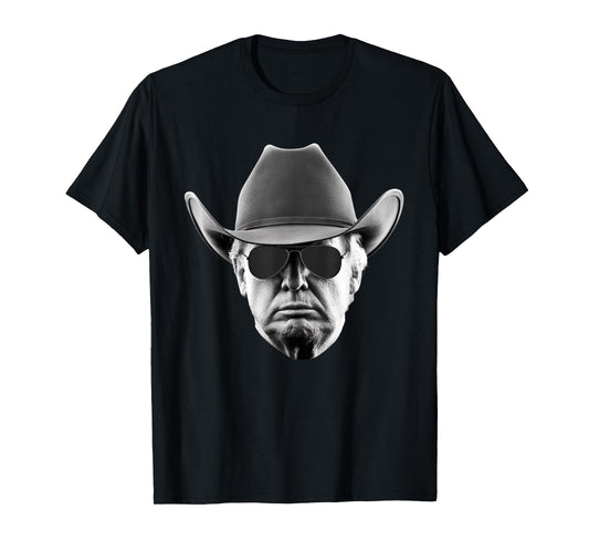 Cool Donald Trump Cowboy Hat US USA America President T-Shirt