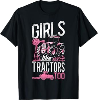 Farming Farmer Girl Tractor Tractor Vintage Girls Like T-Shirt