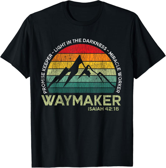 Vintage Waymaker Promise Keeper Miracle Worker Christian T-Shirt