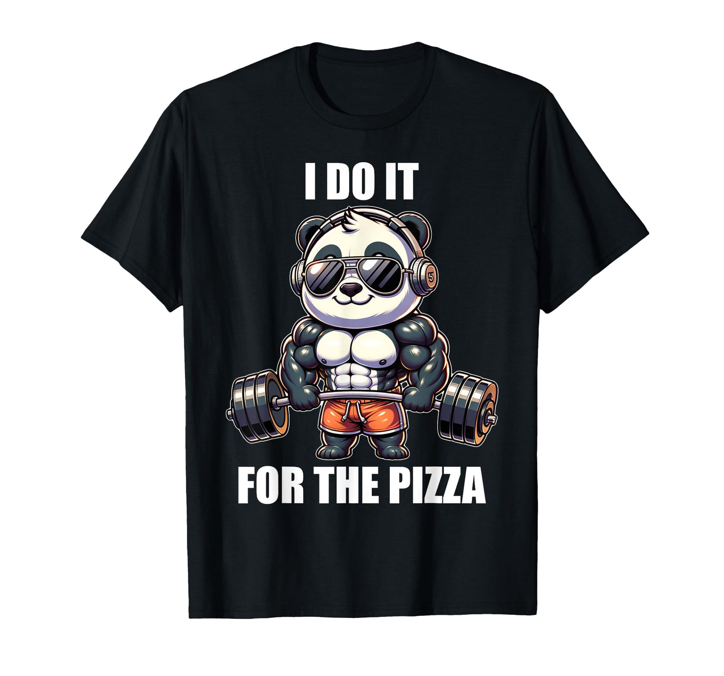 Panda Funny Gym Weightlifting Bodybuilder Fitness Workout T-Shirt