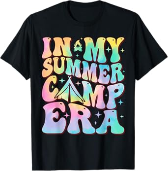 In My Summer Camp Era Groovy Tie Dye For Summer Camper T-Shirt