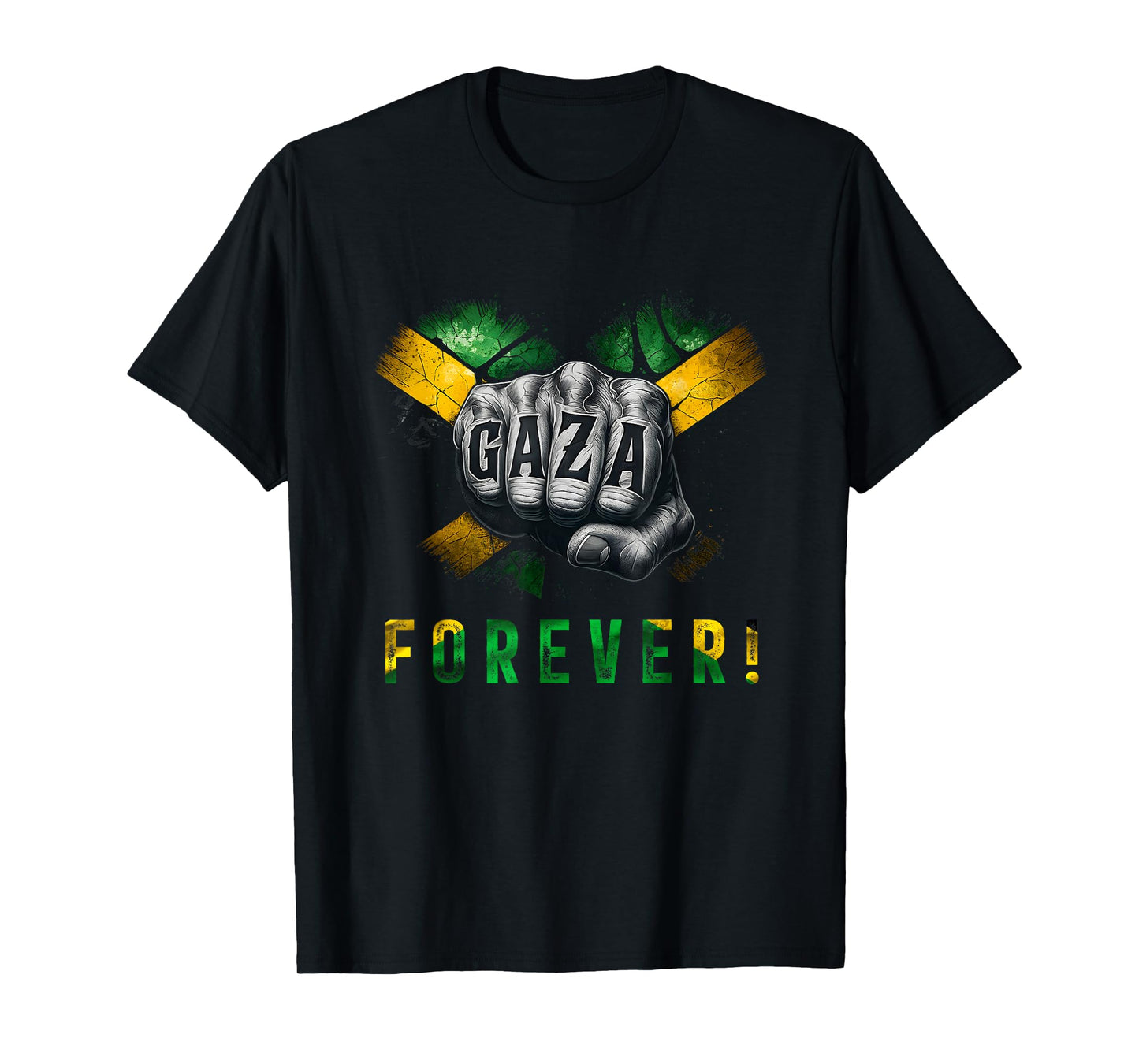 Gaza Forever Jamaican Flag Dancehall Vybz Fans Men, Women's T-Shirt
