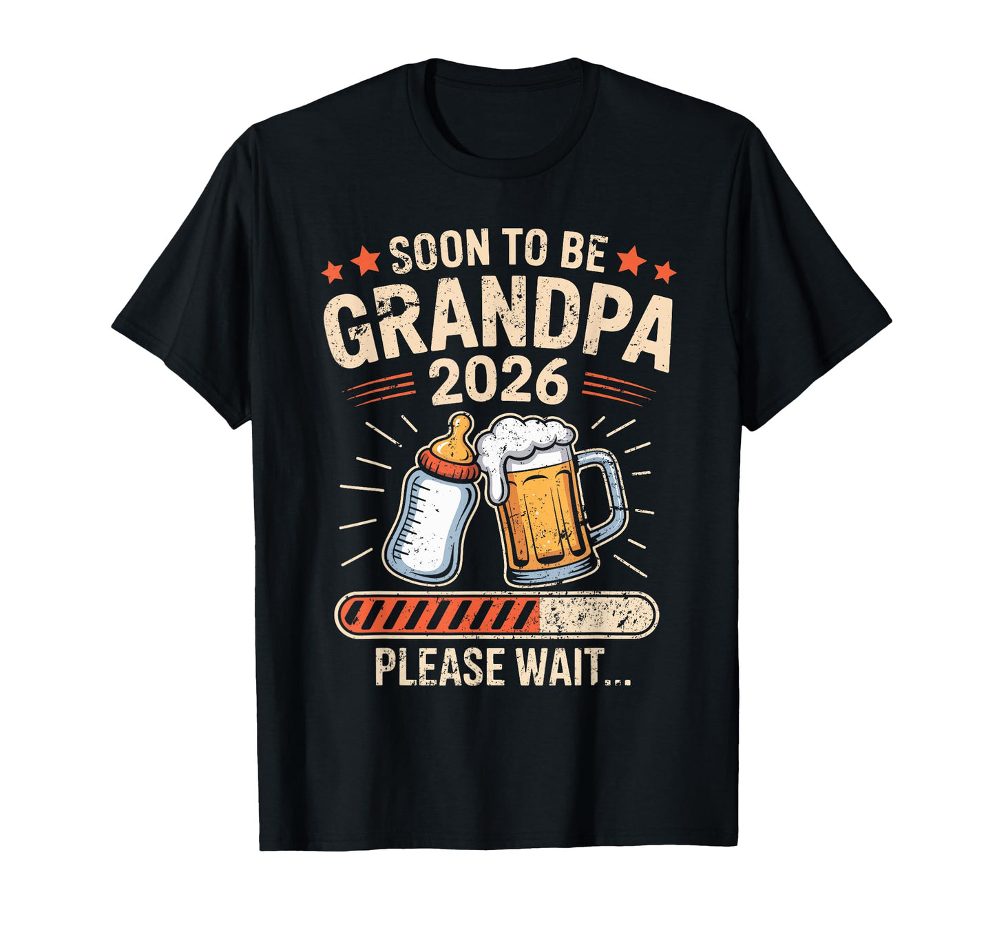 Mens Soon to Be Grandpa Est 2026 Baby Announcement T-Shirt