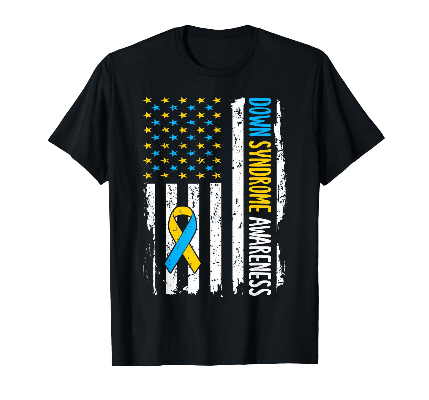 Down Syndrome Awareness American Flag T21 Down Syndrome T-Shirt