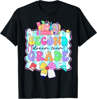 2nd Grade For Girls Boy Teacher Second Grade Back to School T-Shirt