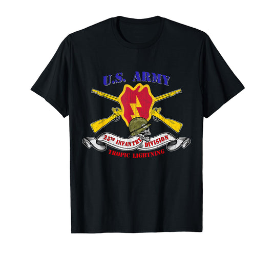 25th Infantry Division 25th ID Veteran Tropic Lightning T-Shirt