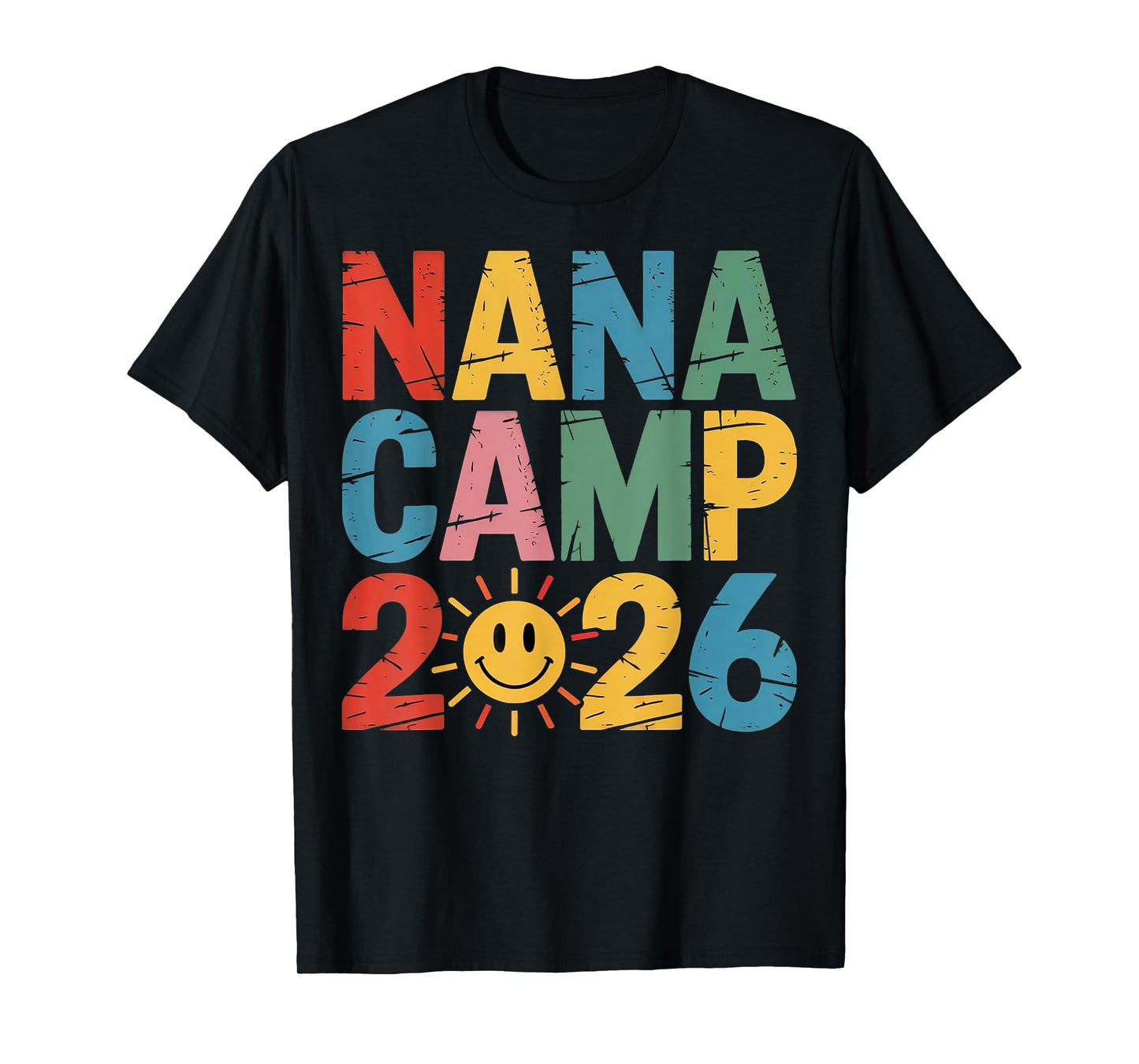Nana Camp 2026 Family Vacation Summer Camping Crew Kids T-Shirt