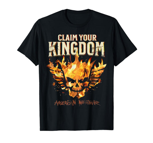 Claim Your Kingdom American Nightmare Print T-Shirt