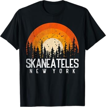 Skaneateles New York NY Shirt Retro Vintage 70s 80s 90s Gift T-Shirt